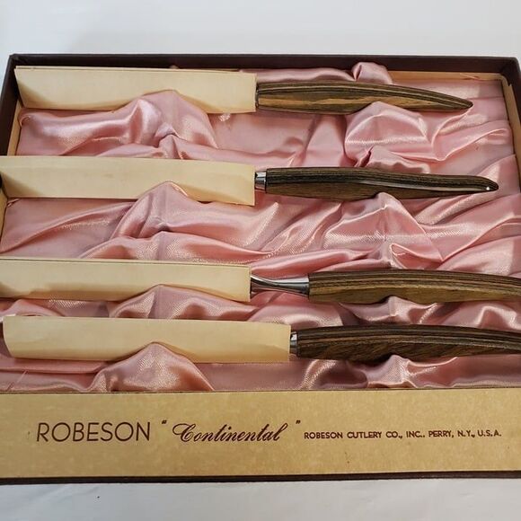 Vintage MCM Robeson Continental Butter Knife Set 4 Pieces Made in Germany - Picture 4 of 7